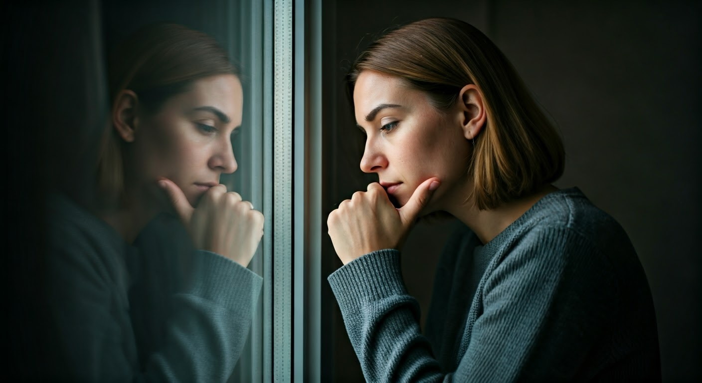 Person reflecting on relationship issues.