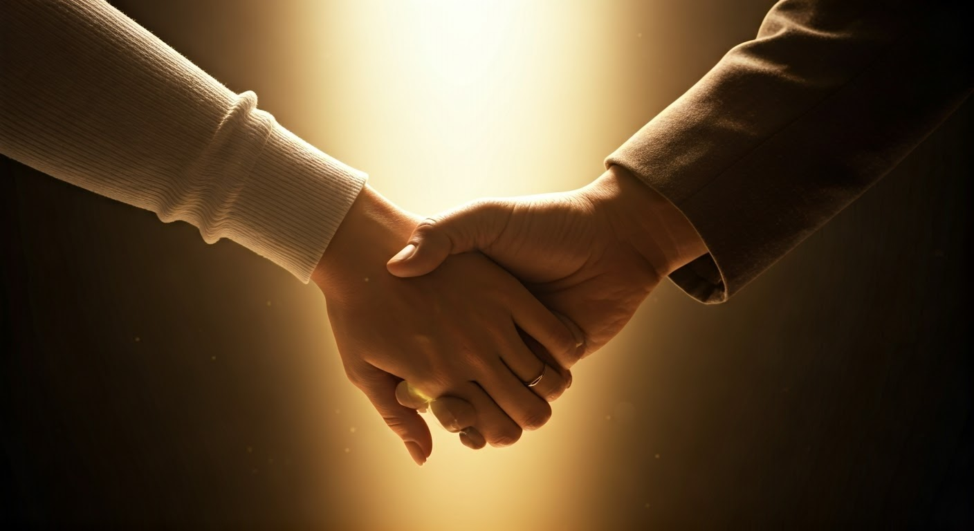 Hands symbolizing trust in a relationship.