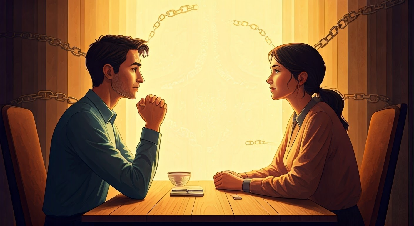 Couple communicating to rebuild trust